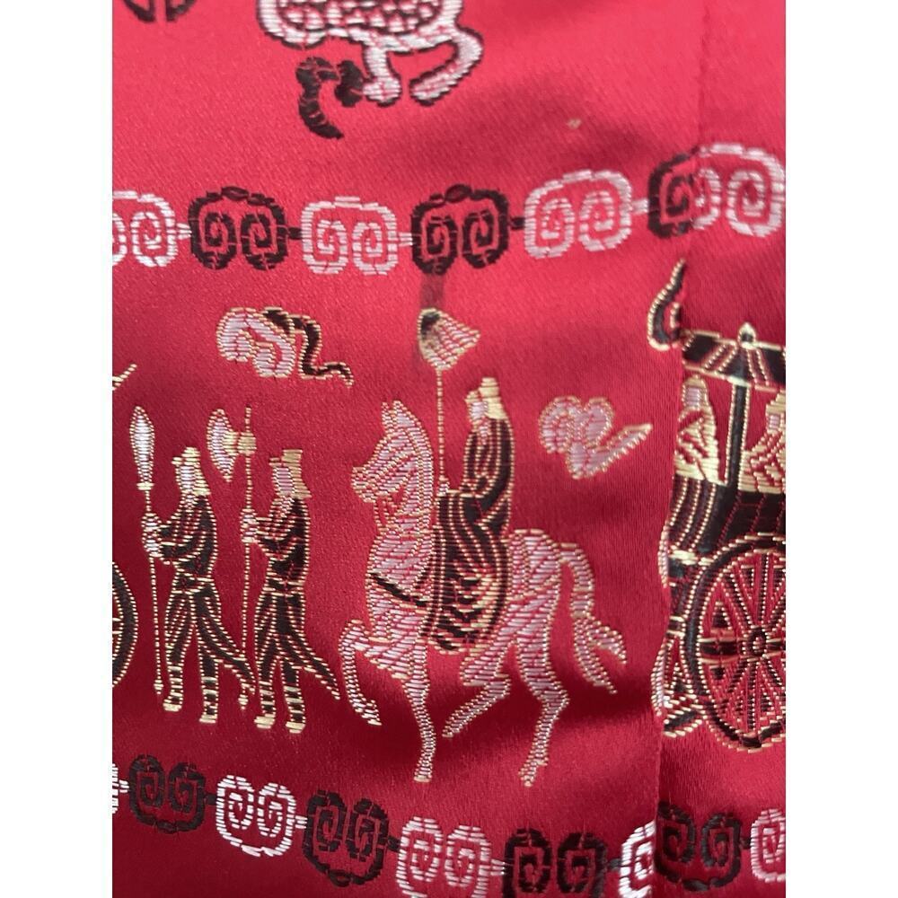 Vintage Chicos Asian Inspired Oriental Print Shacket Jacket Art To Wear Size 1 - Picture 7 of 11